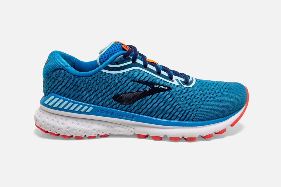 Womens Brooks Adrenaline GTS 20 Walking Shoes Blue/Navy/Coral | Shoes 0183-NPGRK